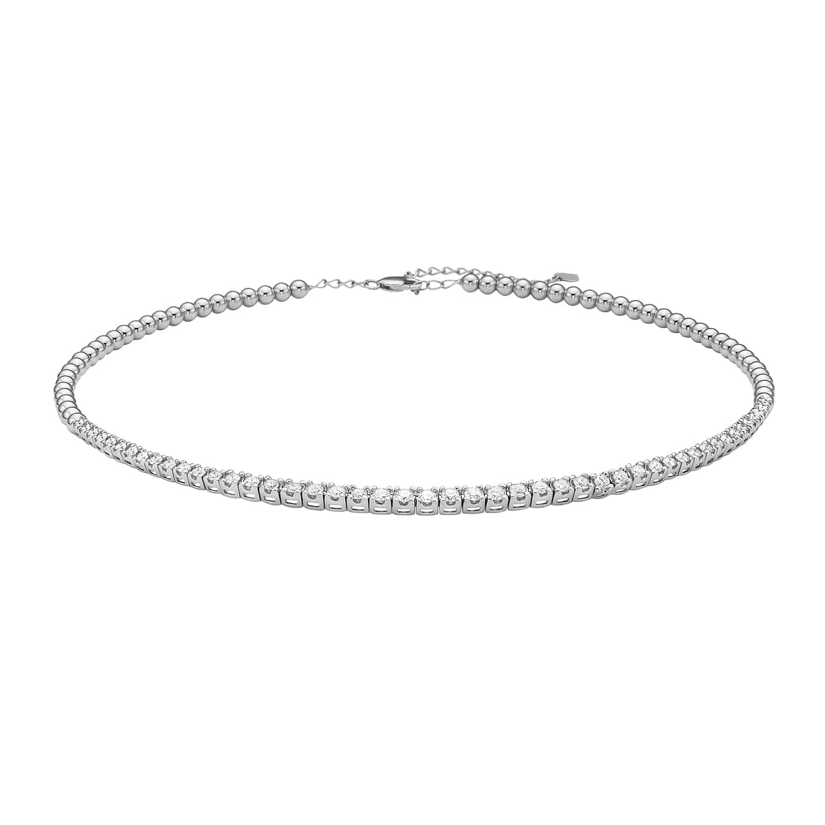 14K White Gold Diamond Necklace, 2.15ct