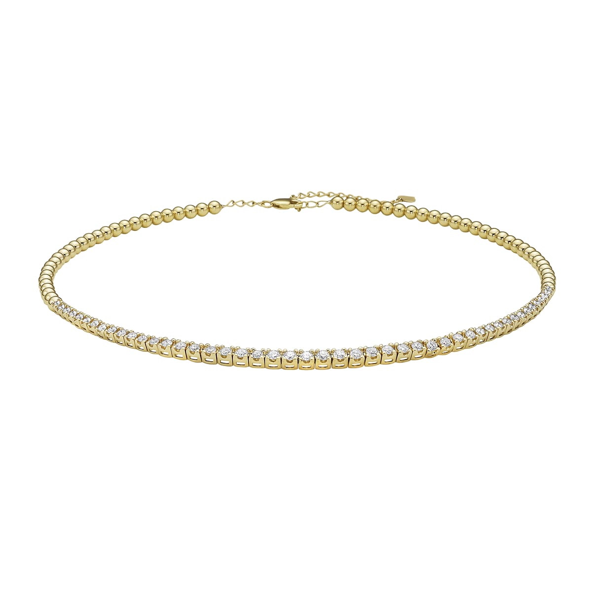14K Yellow Gold 2.15CT Diamond Choker, 2.03ct