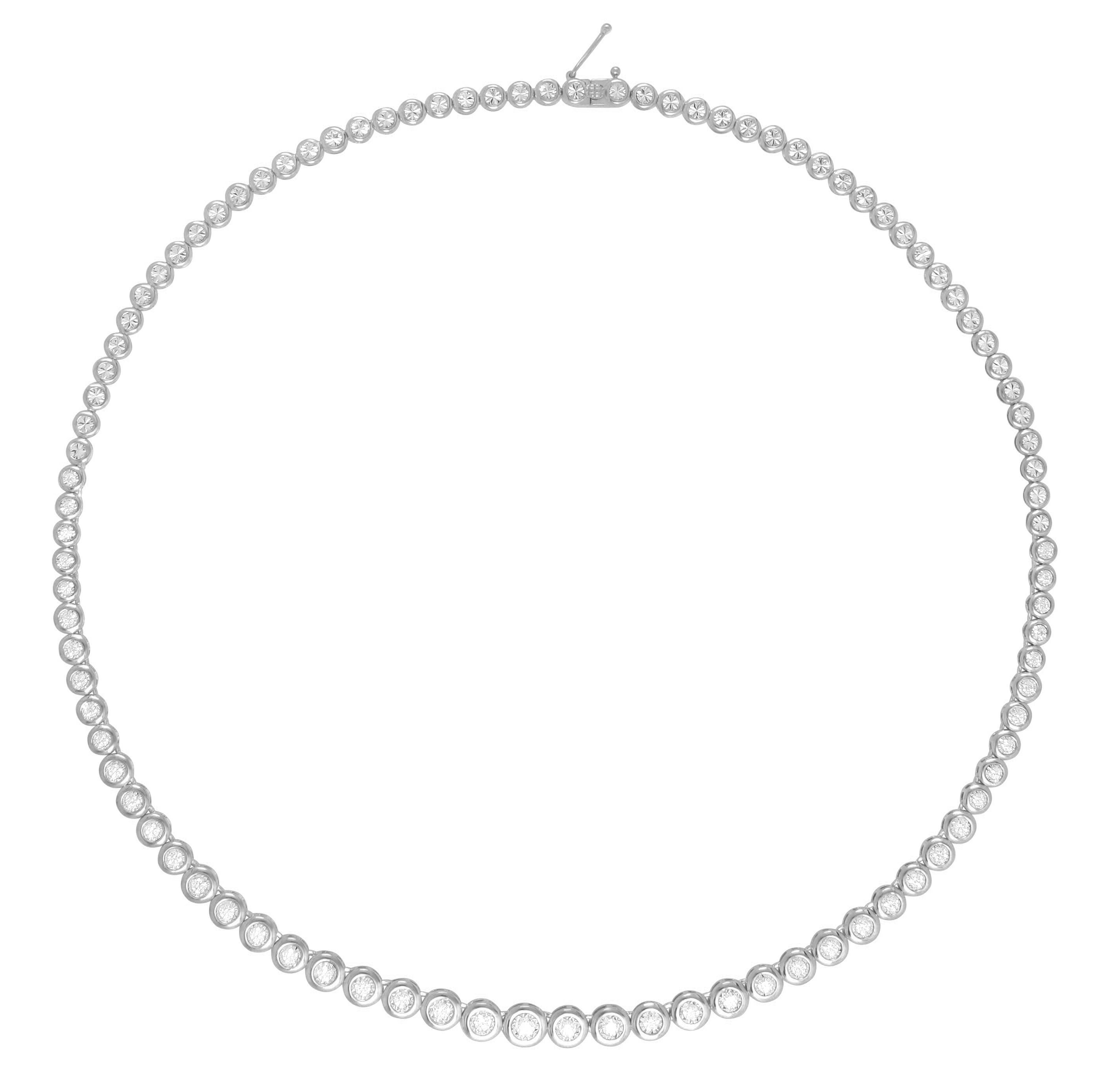 AN156217 - Necklace 14KW/22.1G 47RD-1.45CT