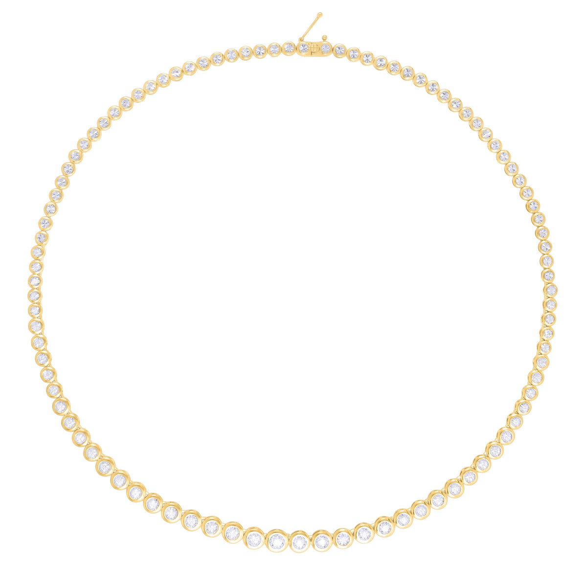 14K Yellow Gold Diamond Necklace, 1.45ct