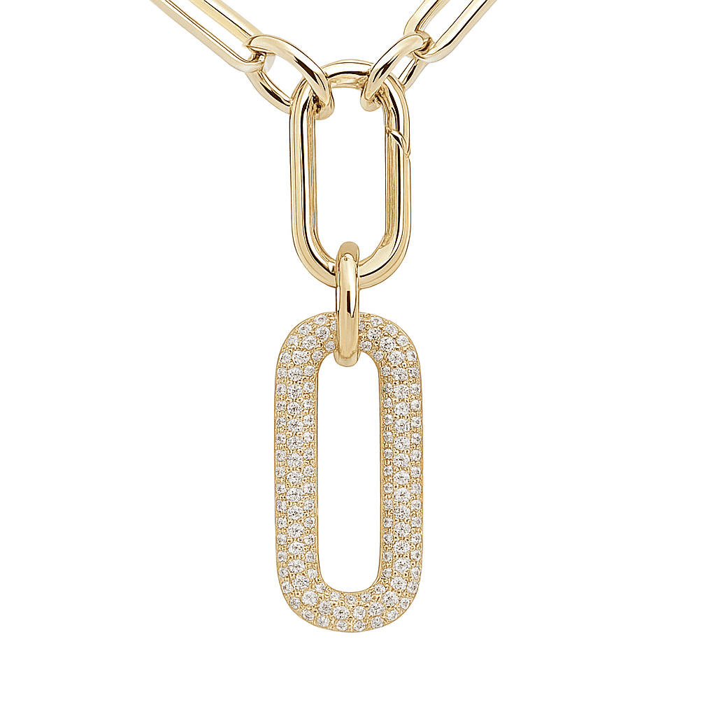14K Yellow Gold Diamond Necklace