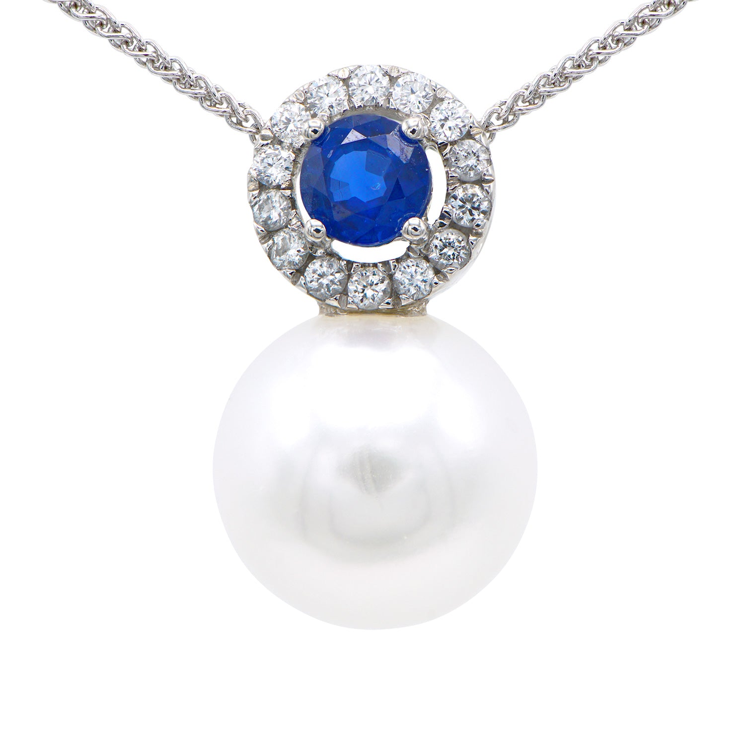 14KW White South Sea Pearl Pendant, 12-13mm