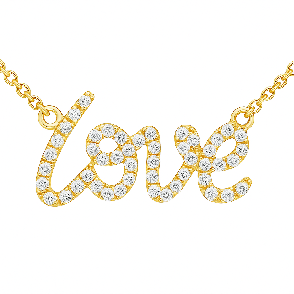 18K Yellow Gold Diamond Pendant, 0.35ct