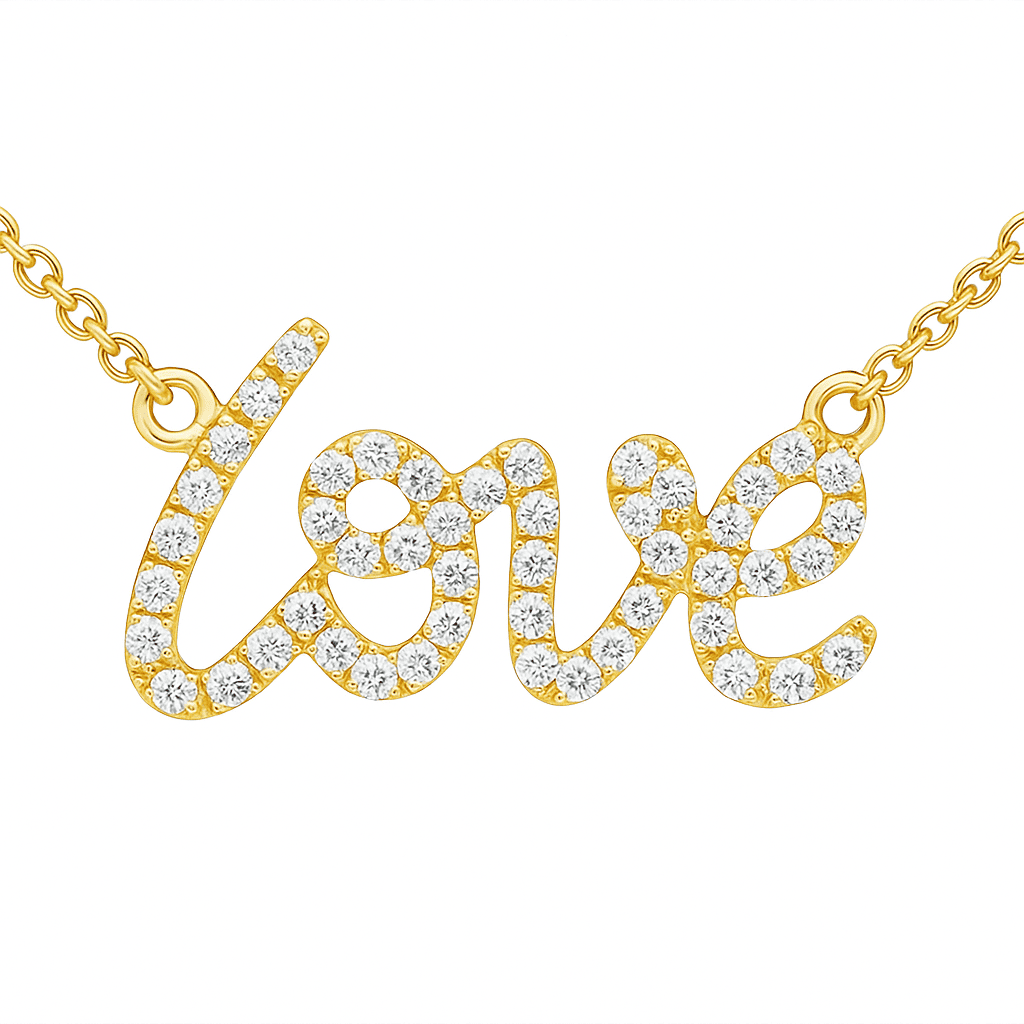 18K Yellow Gold Diamond Pendant, 0.35ct