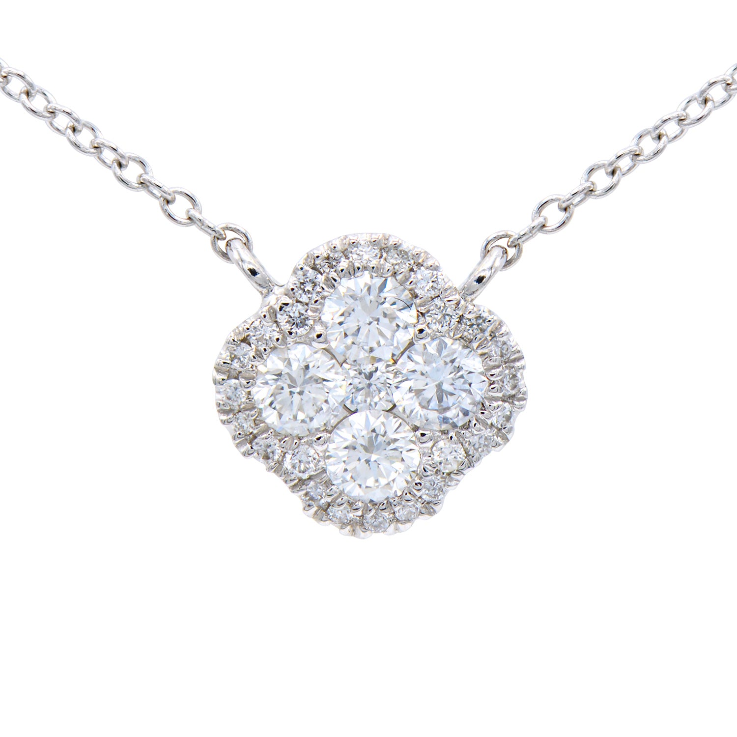 AP153510B - Necklace 14KW/0.6G 4RD-0.27CT 21RD-0.09CT