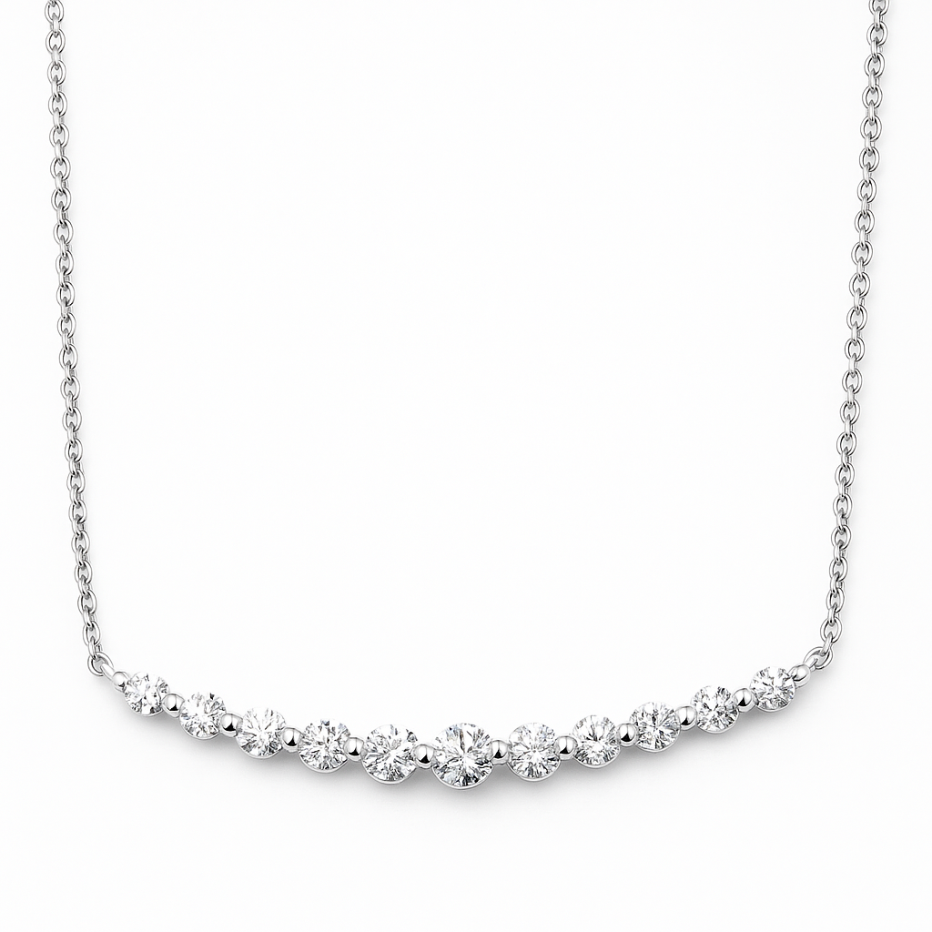18K White Gold Diamond Pendant, 0.56ct