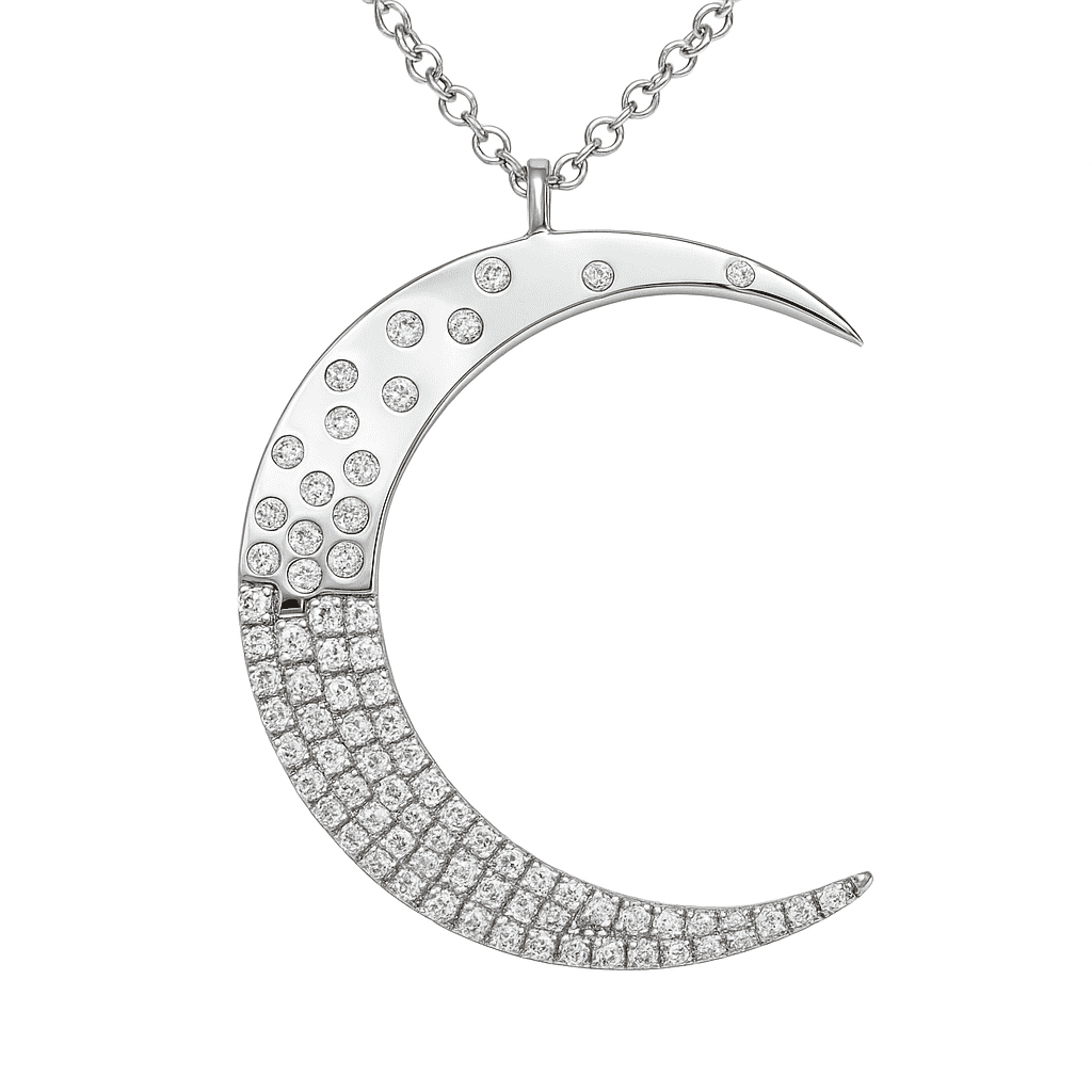 14K White Gold Diamond Pendant, 0.23ct