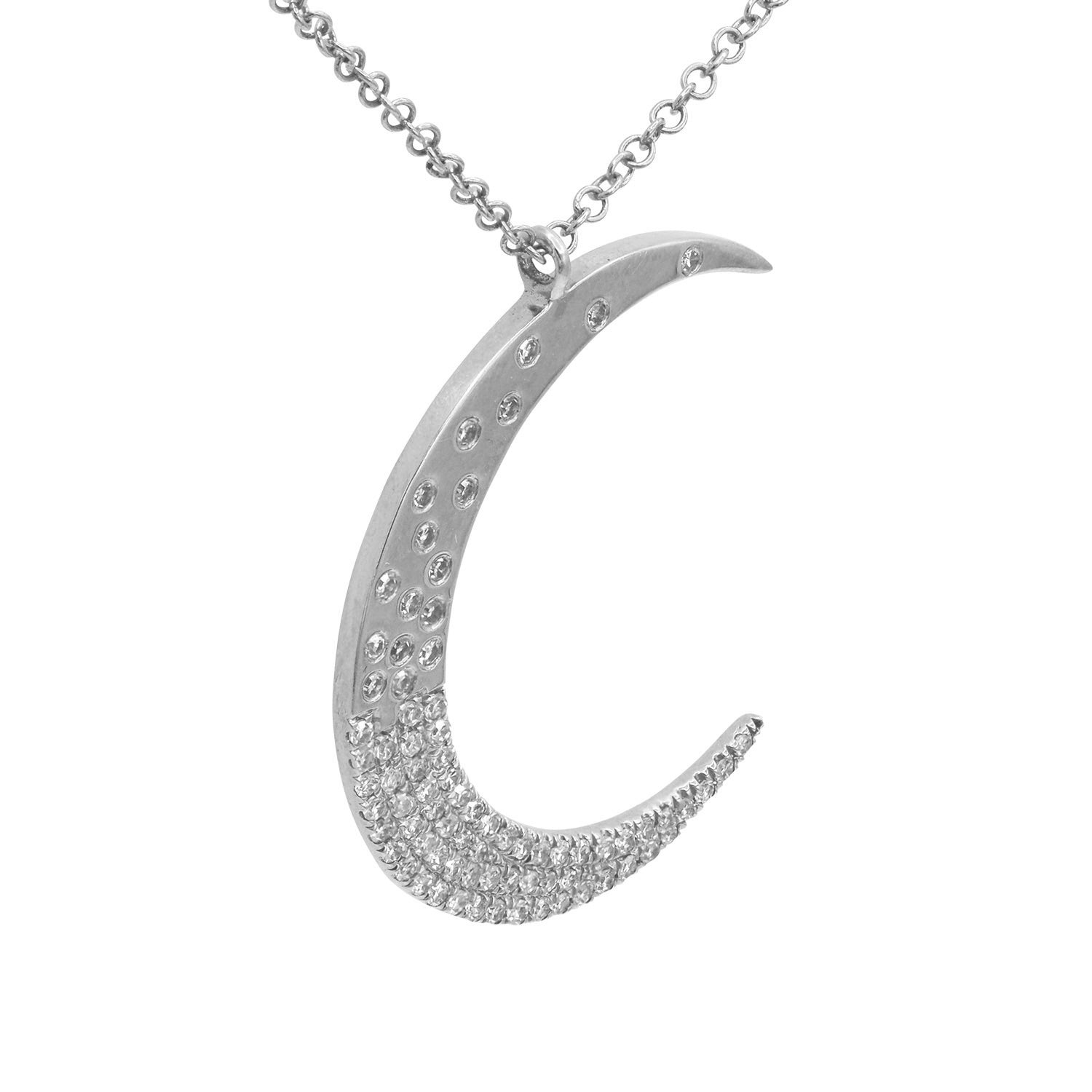 AP154368 - Necklace 14KW/1.6G 78RD-0.23CT