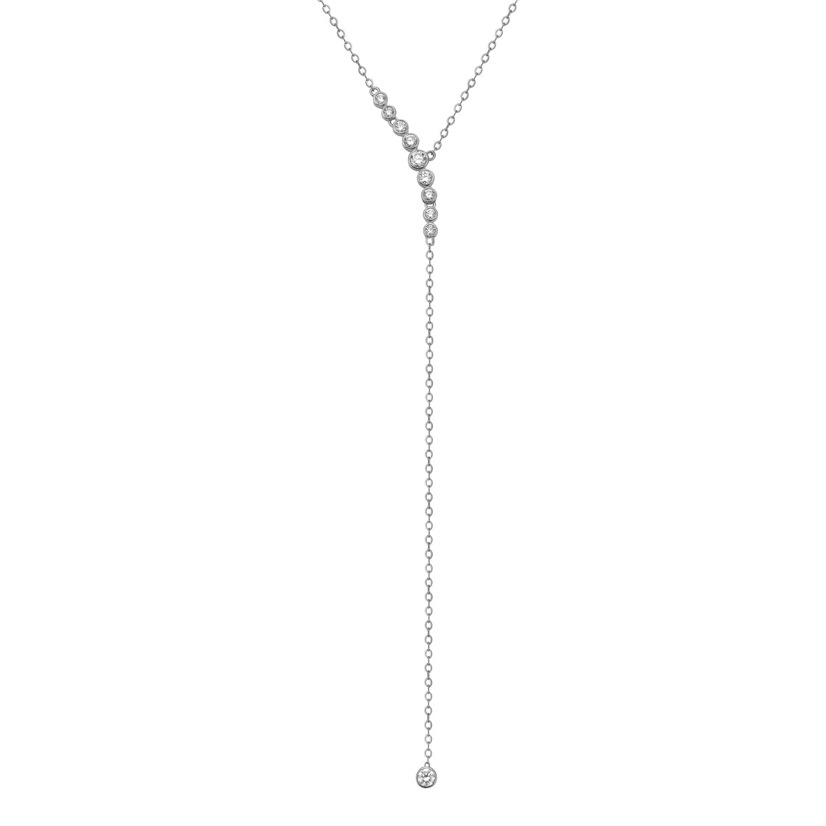 18K White Gold Diamond Pendant, 0.5ct