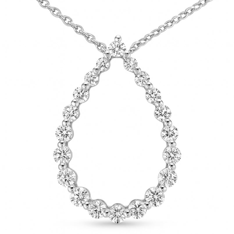 18K White Gold Diamond Necklace, 0.77ct