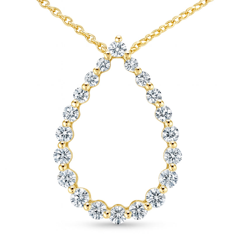 AP156405Y - Necklace 14KY/3.1G 20RD-0.77CT