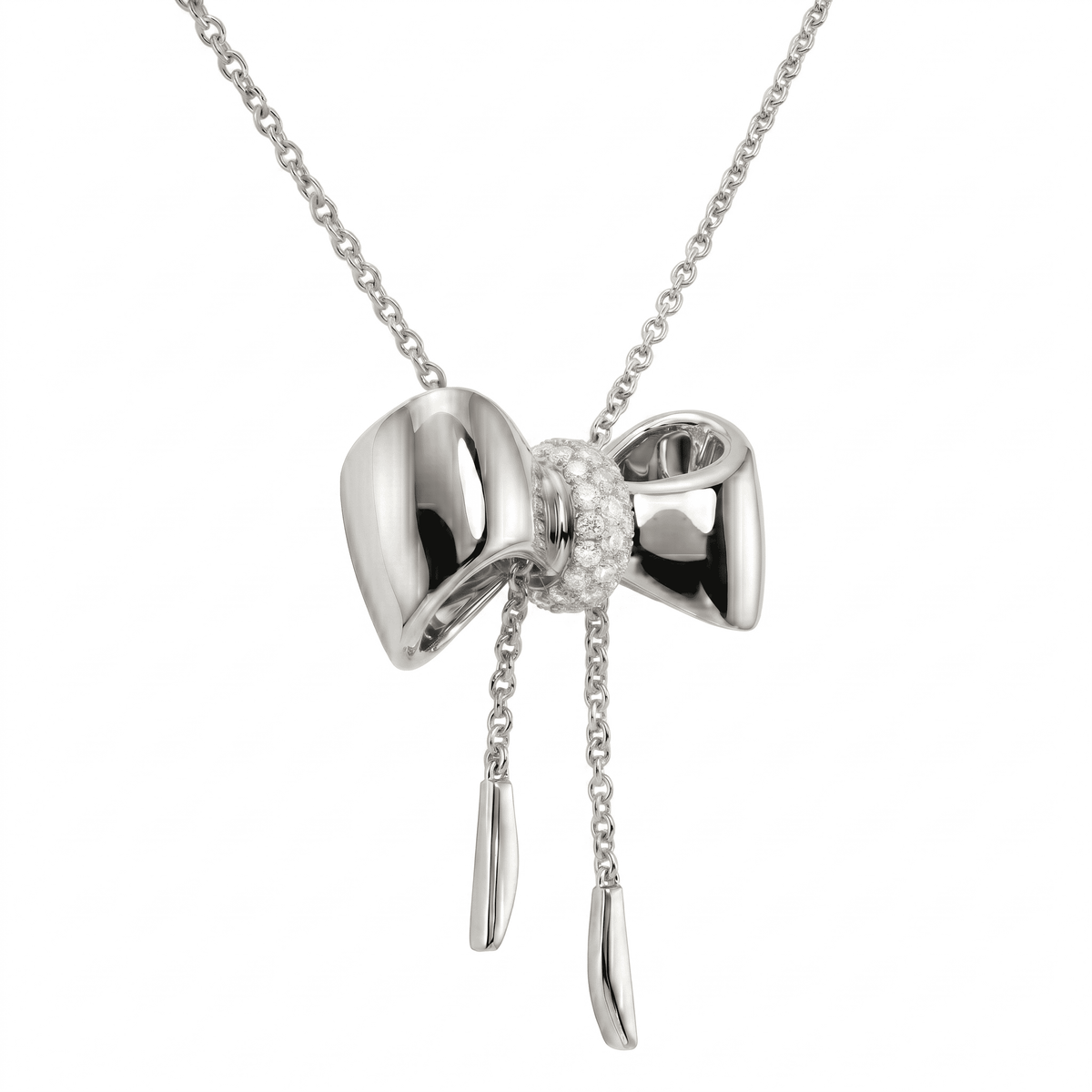 AP156971 - Necklace 14KW/5.1G 25RD-0.16CT