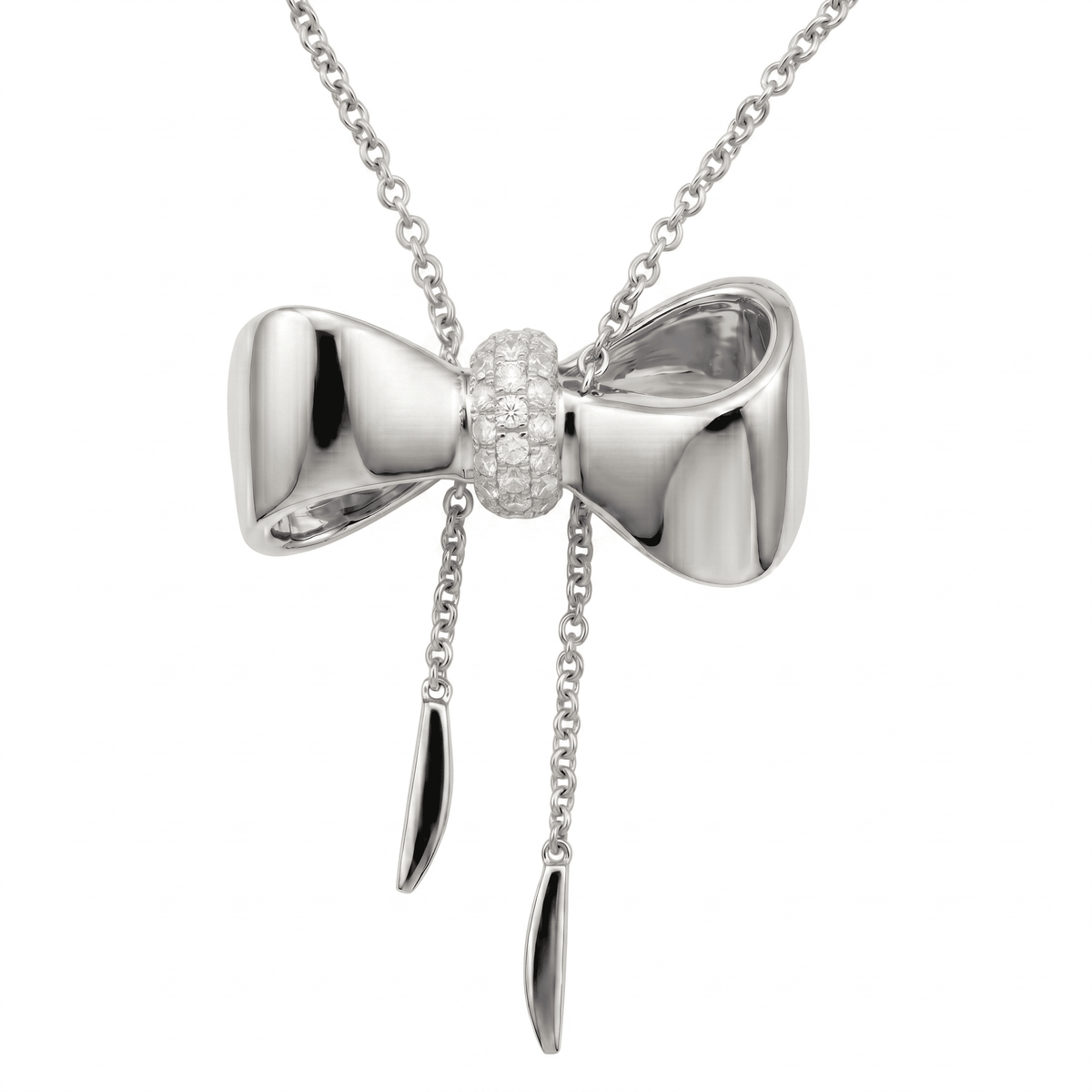 AP156971 - Necklace 14KW/5.1G 25RD-0.16CT