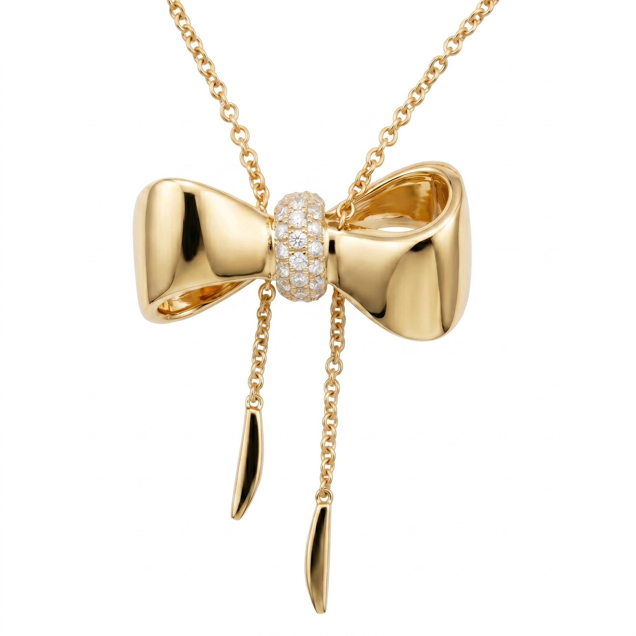 AP156971Y - Necklace 14KY/5.1G 25RD-0.16CT