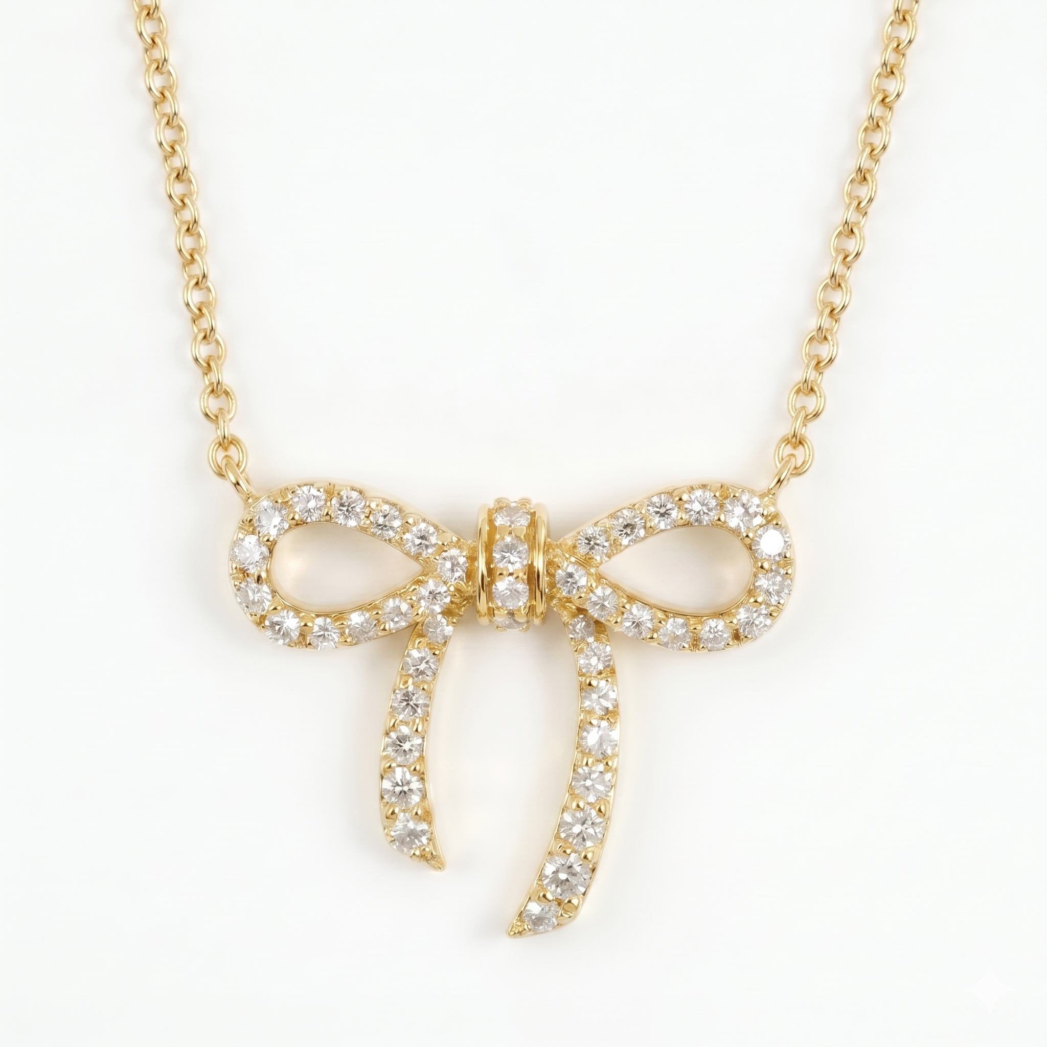AP156974Y - Necklace 14KY/2.6G 44RD-0.22CT