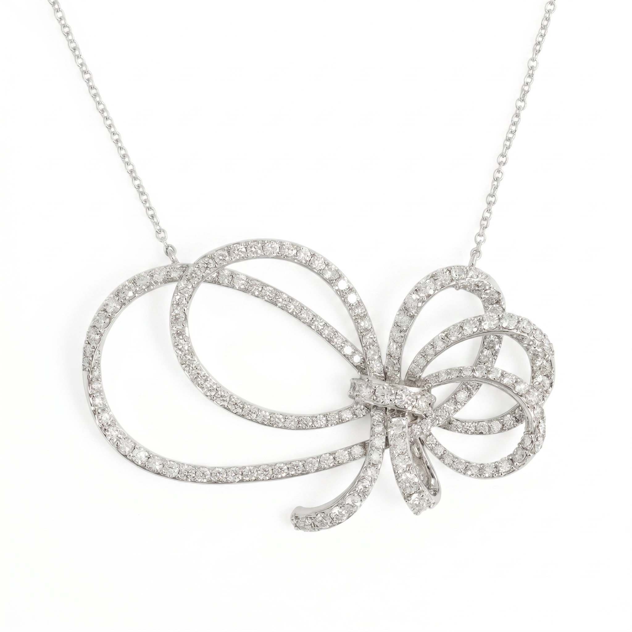 AP156975 - Necklace 14KW/6.4G 169RD-1.75CT