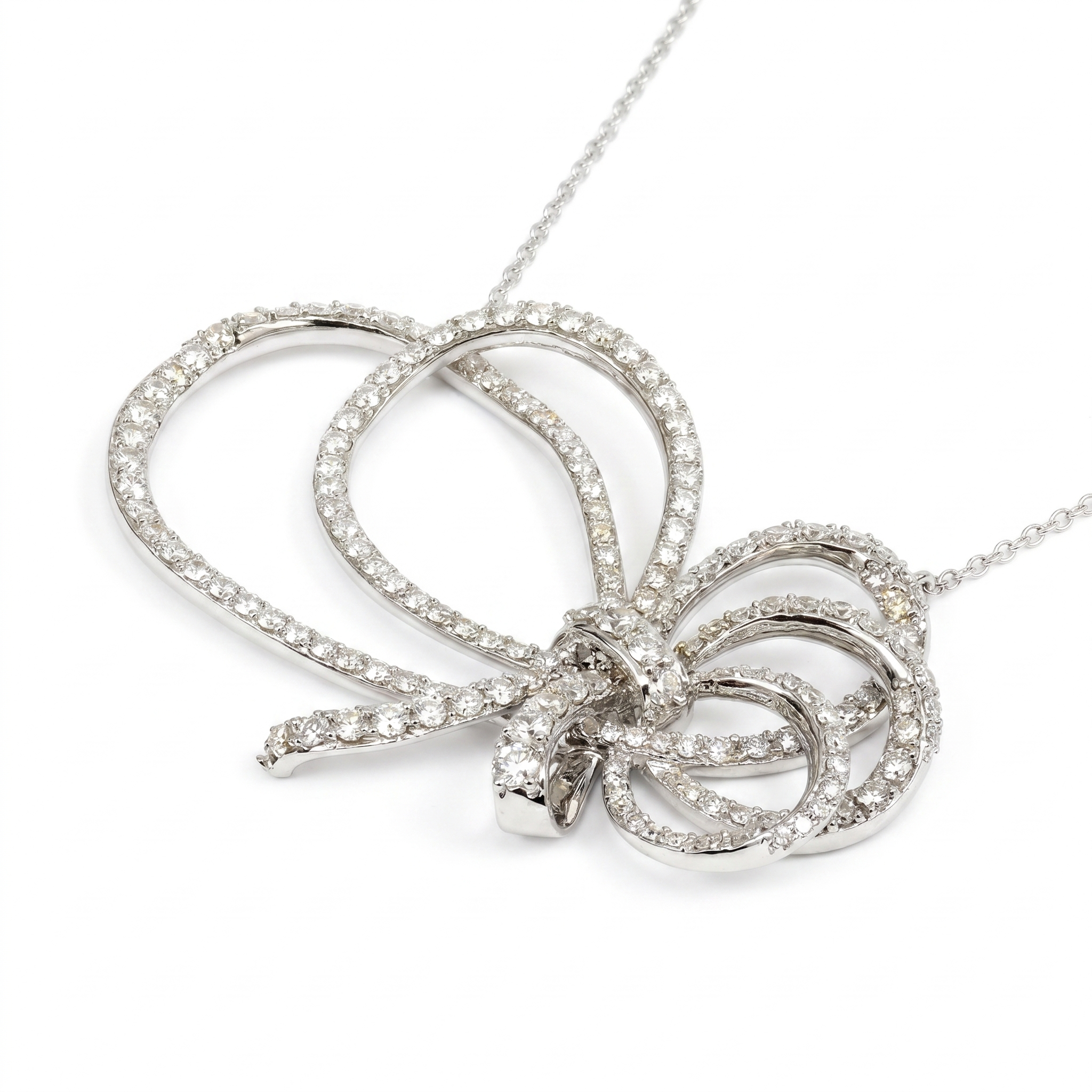 AP156975 - Necklace 14KW/6.4G 169RD-1.75CT