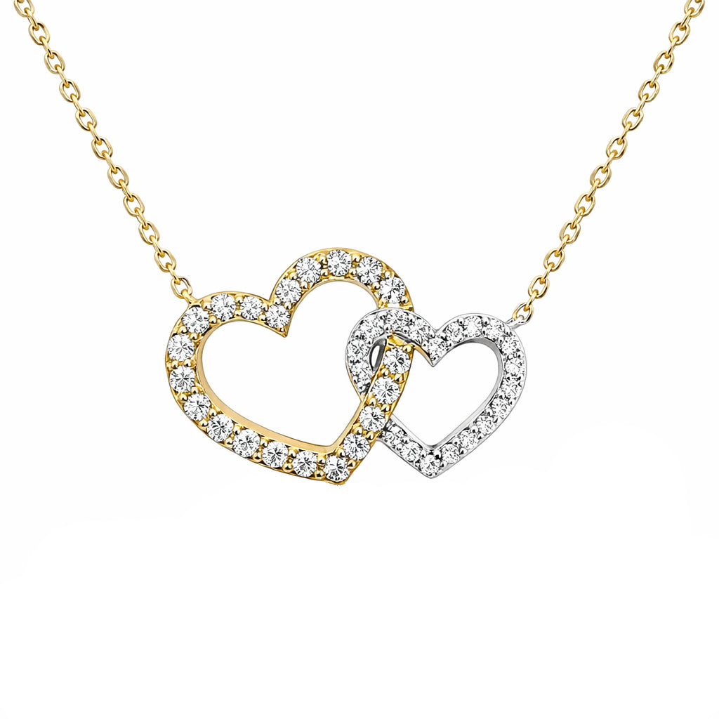 AP157011 - Necklace 14KWY/2.7G 41RD-0.35CT
