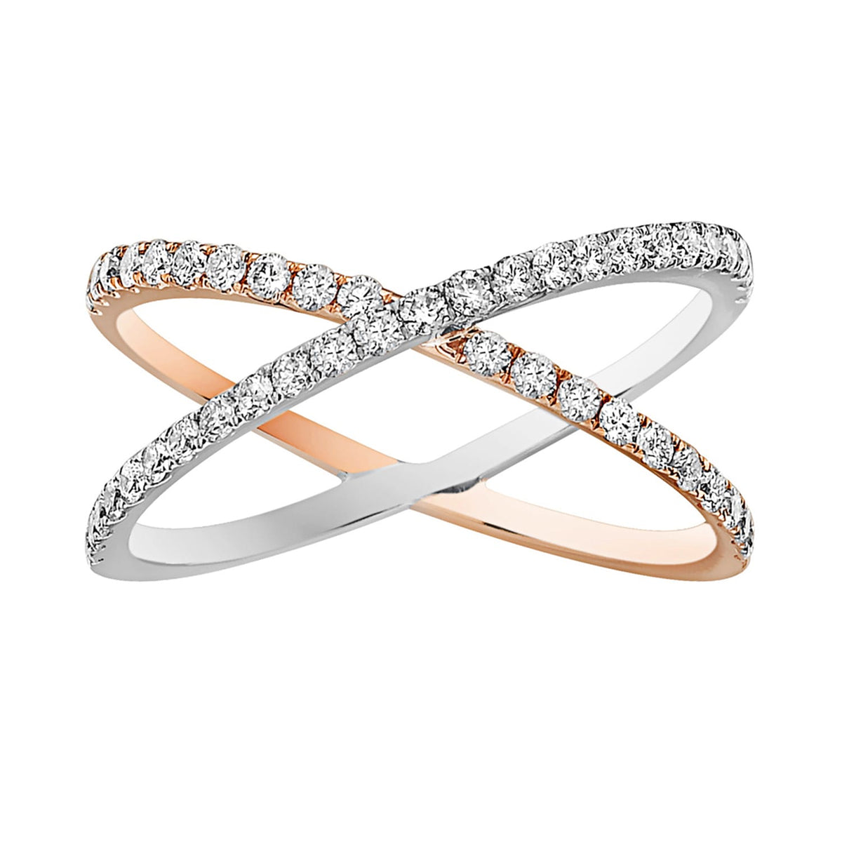 18K White GoldR Fashion Diamond Ring, 0.43ct