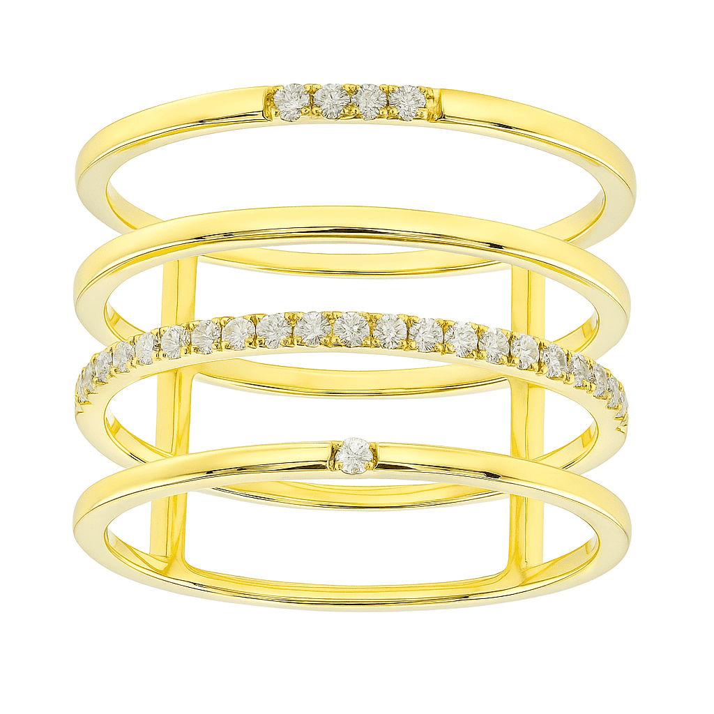 14K Yellow Gold Have It All RIng, 0.17ct