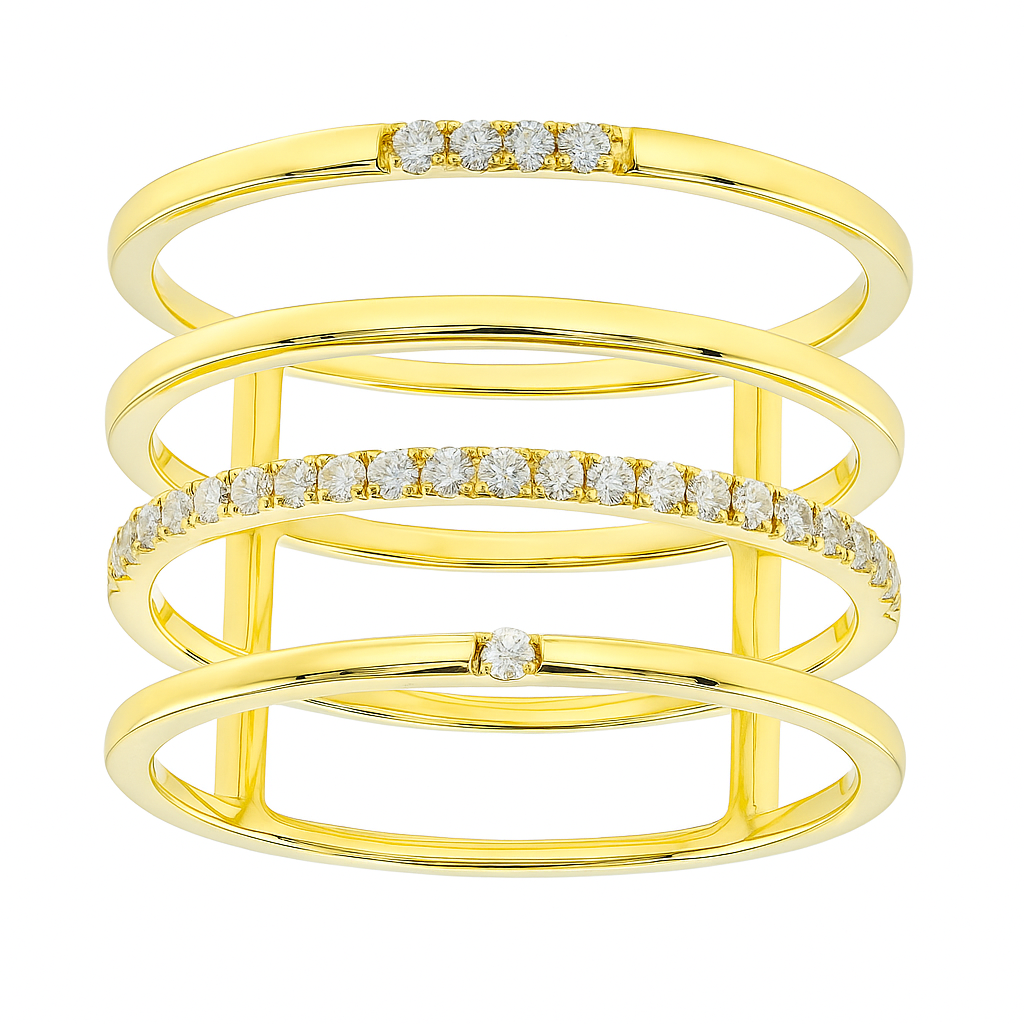 14K Yellow Gold Have It All RIng, 0.17ct