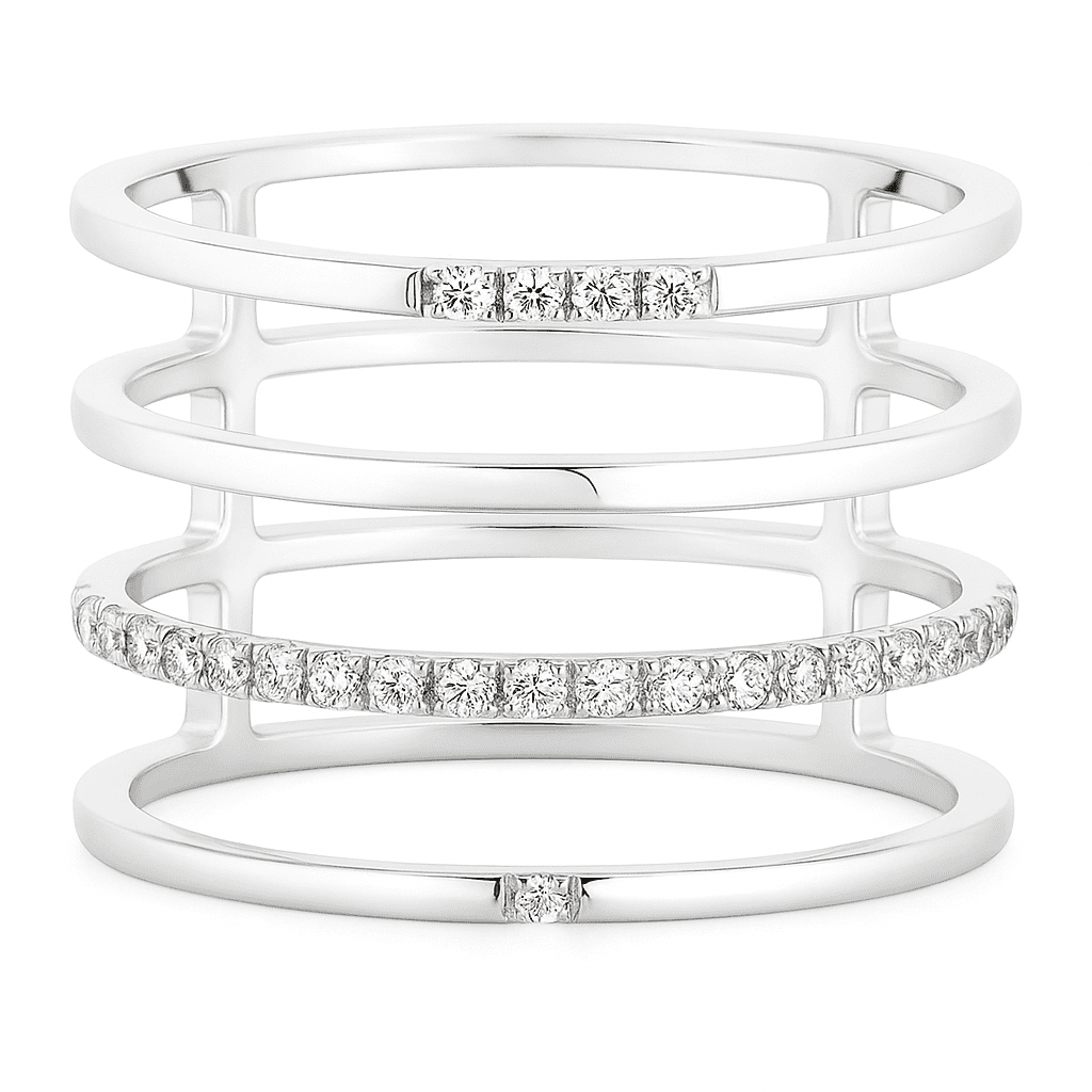 14K White Gold Have It All RIng, 0.17ct
