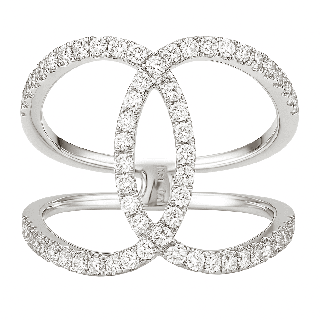 18K White Gold Fashion Diamond Ring, 0.47ct