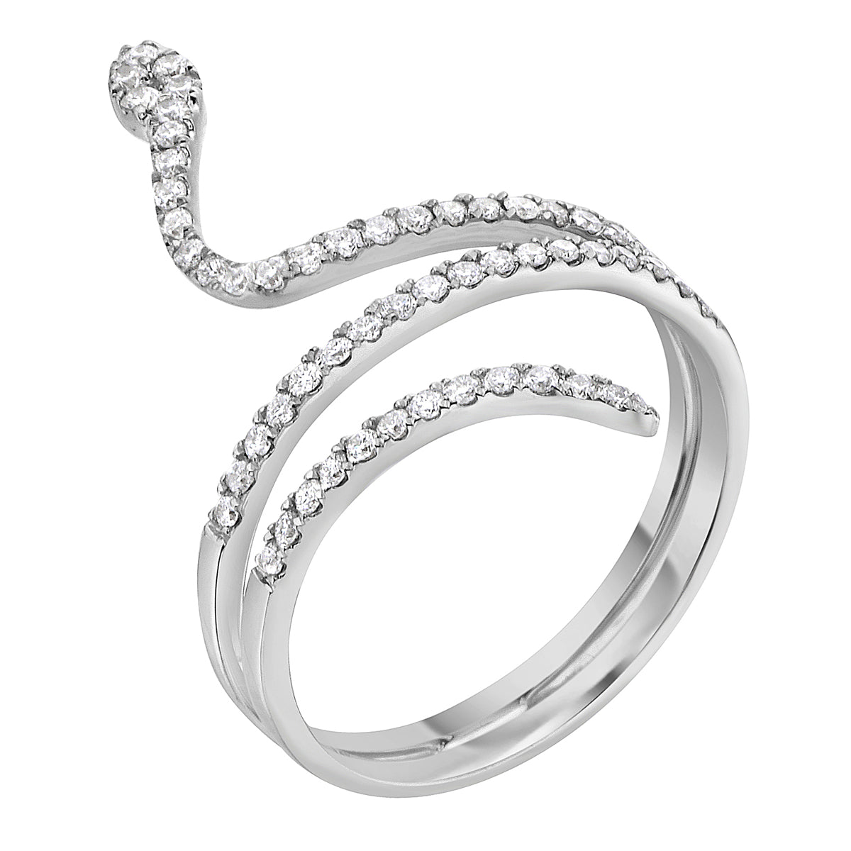 18K White Gold Fashion Diamond Ring, 0.39ct