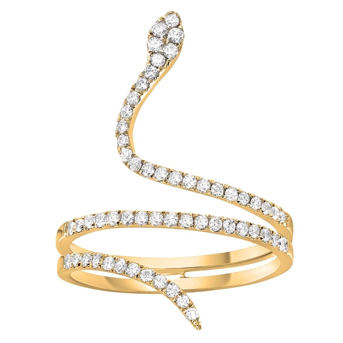 18K Yellow Gold Diamond Ring, 0.39ct