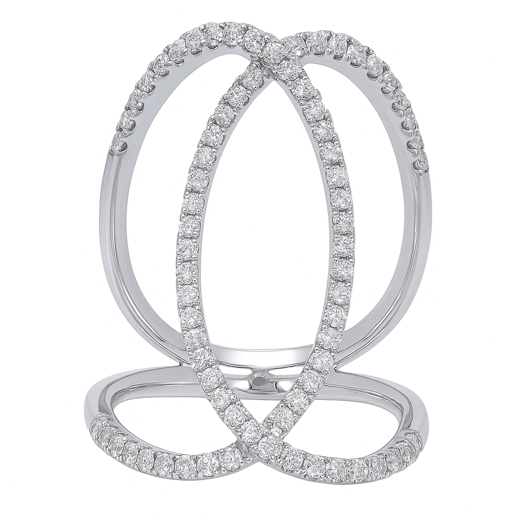 18K White Gold Fashion Diamond Ring, 0.62ct