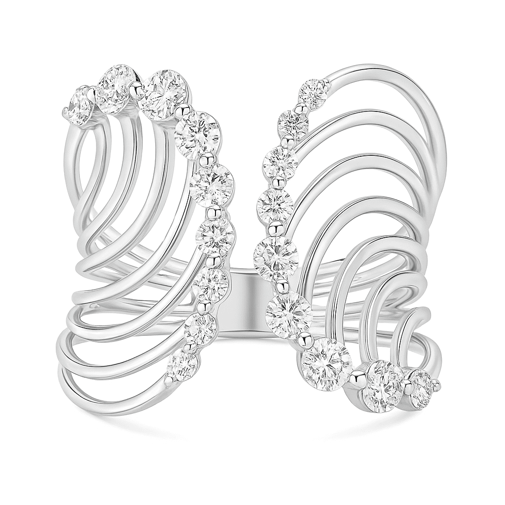 18K White Gold Diamond Ring, 0.92ct