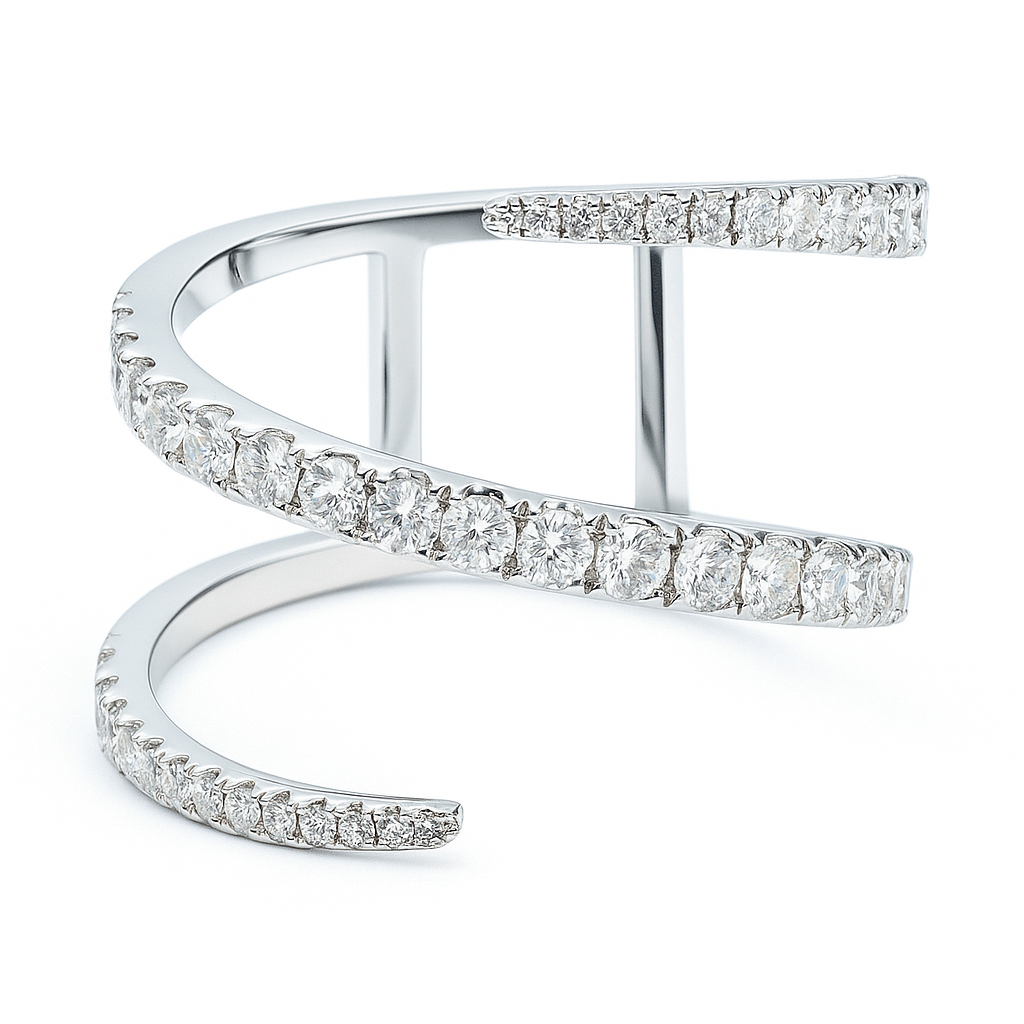 18K White Gold Fashion Diamond Ring, 0.58ct