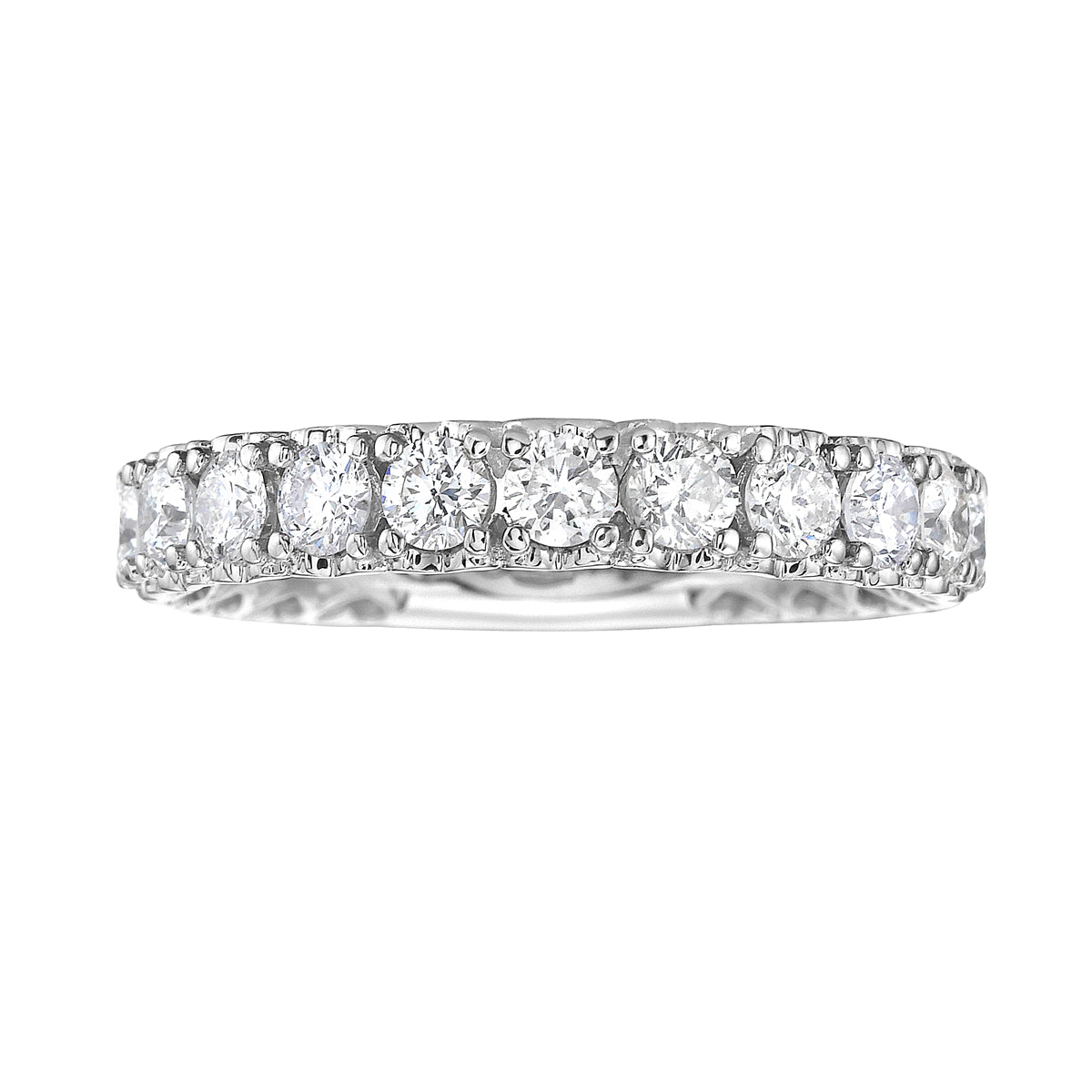14K White Gold Diamond Ring, 0.96ct