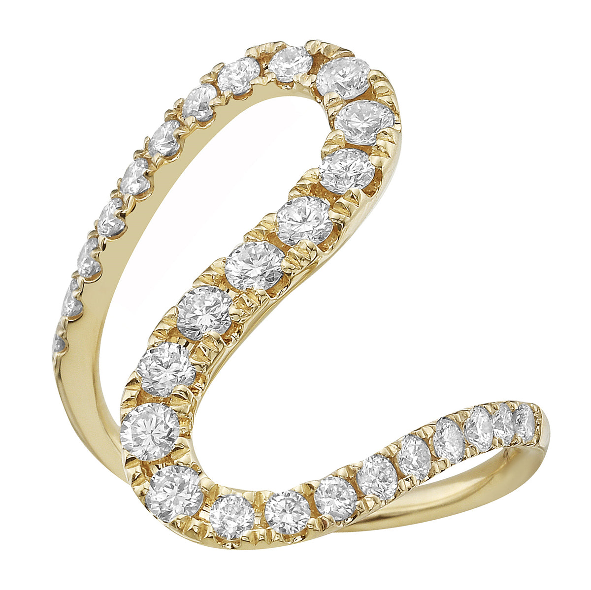 18K Yellow Gold Diamond Ring, 0.79ct