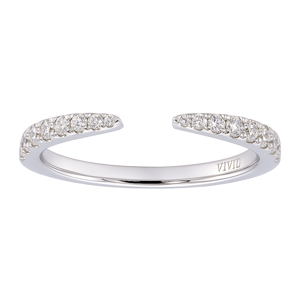 14K White Gold Claw Ring, 0.32ct