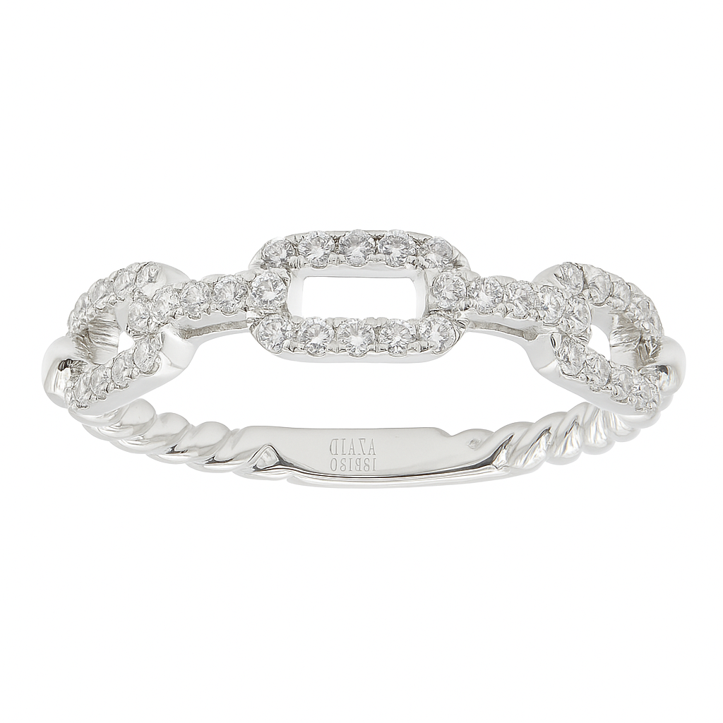 18K White Gold Fashion Diamond Ring, 0.31ct