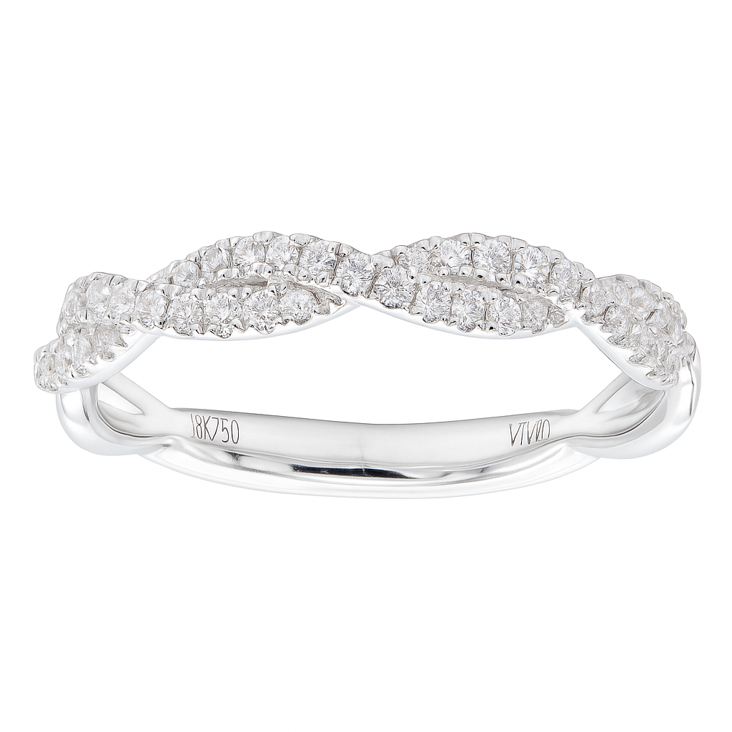 18K White Gold Fashion Diamond Ring, 0.2ct