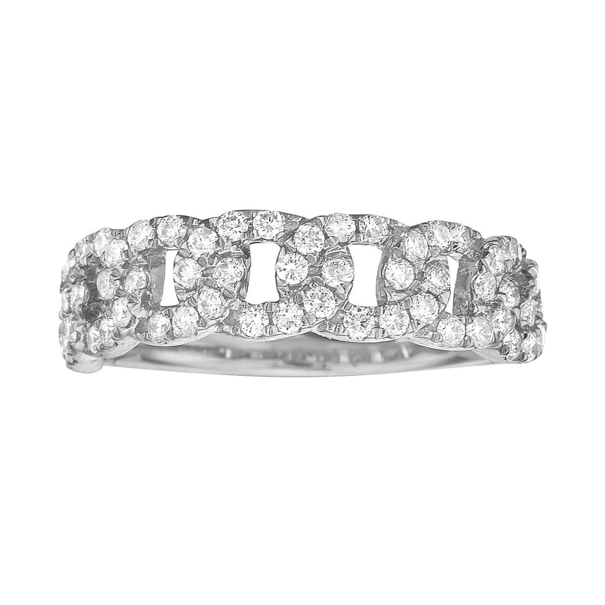14K White Gold Diamond Ring, 0.55ct