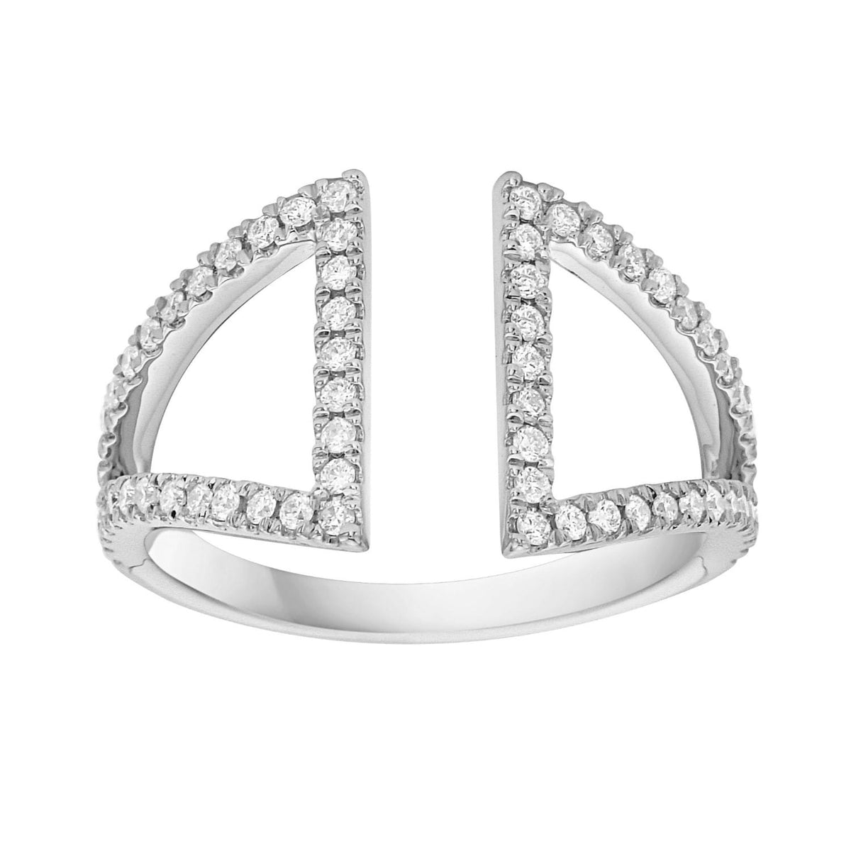 14K White Gold Prism Ring, 0.37ct