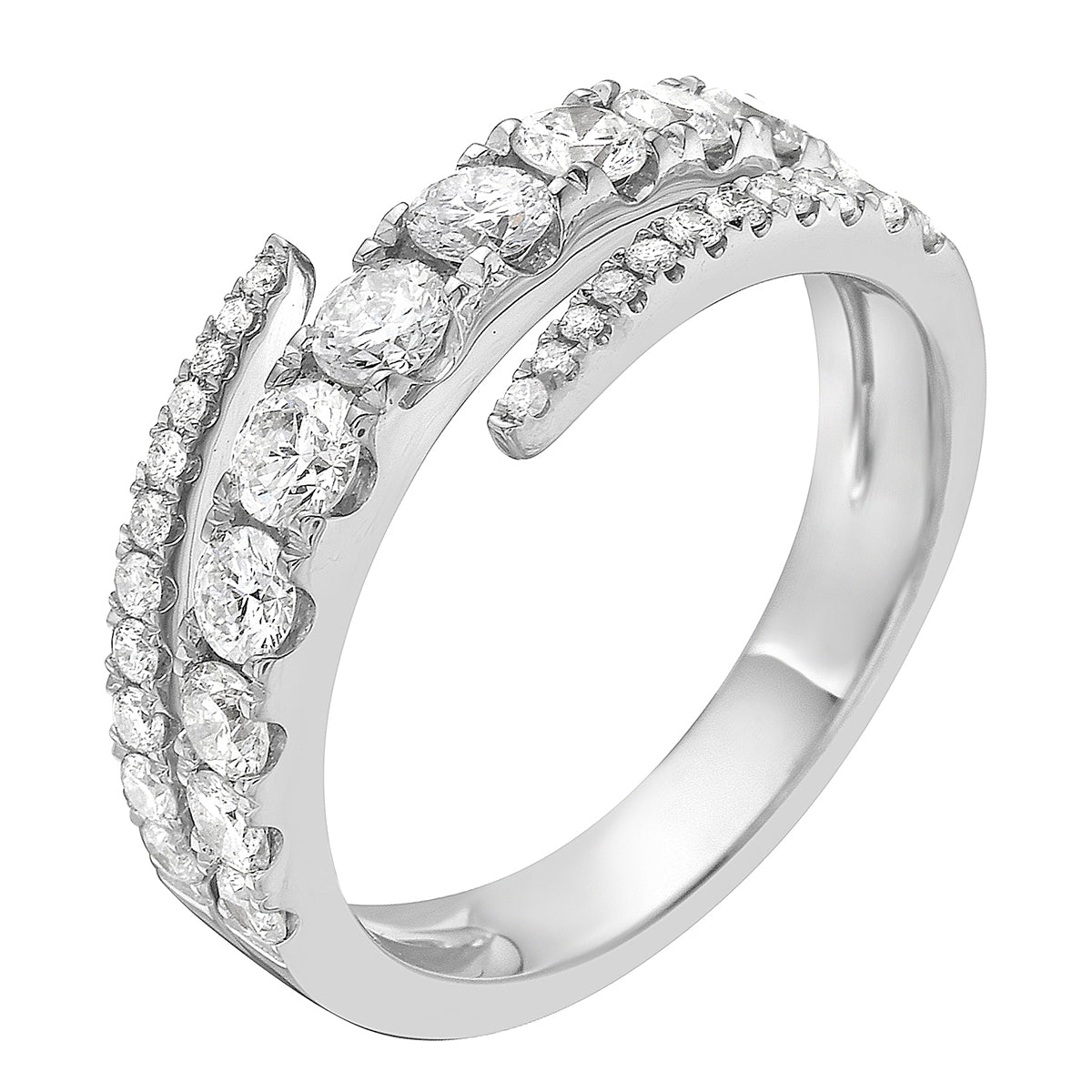 AR155625 - Ring 14KW/4.4G 7RD-0.59CT 26RD-0.35CT