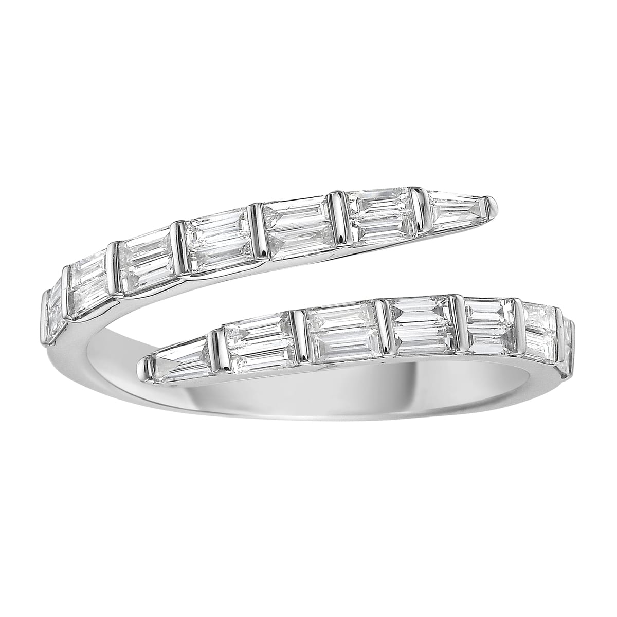 14K White Gold Diamond Ring, 0.59ct