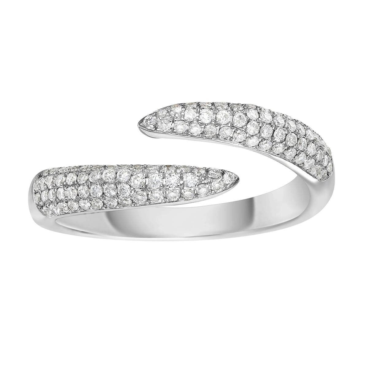 14K White Gold Diamond Ring, 0.37ct
