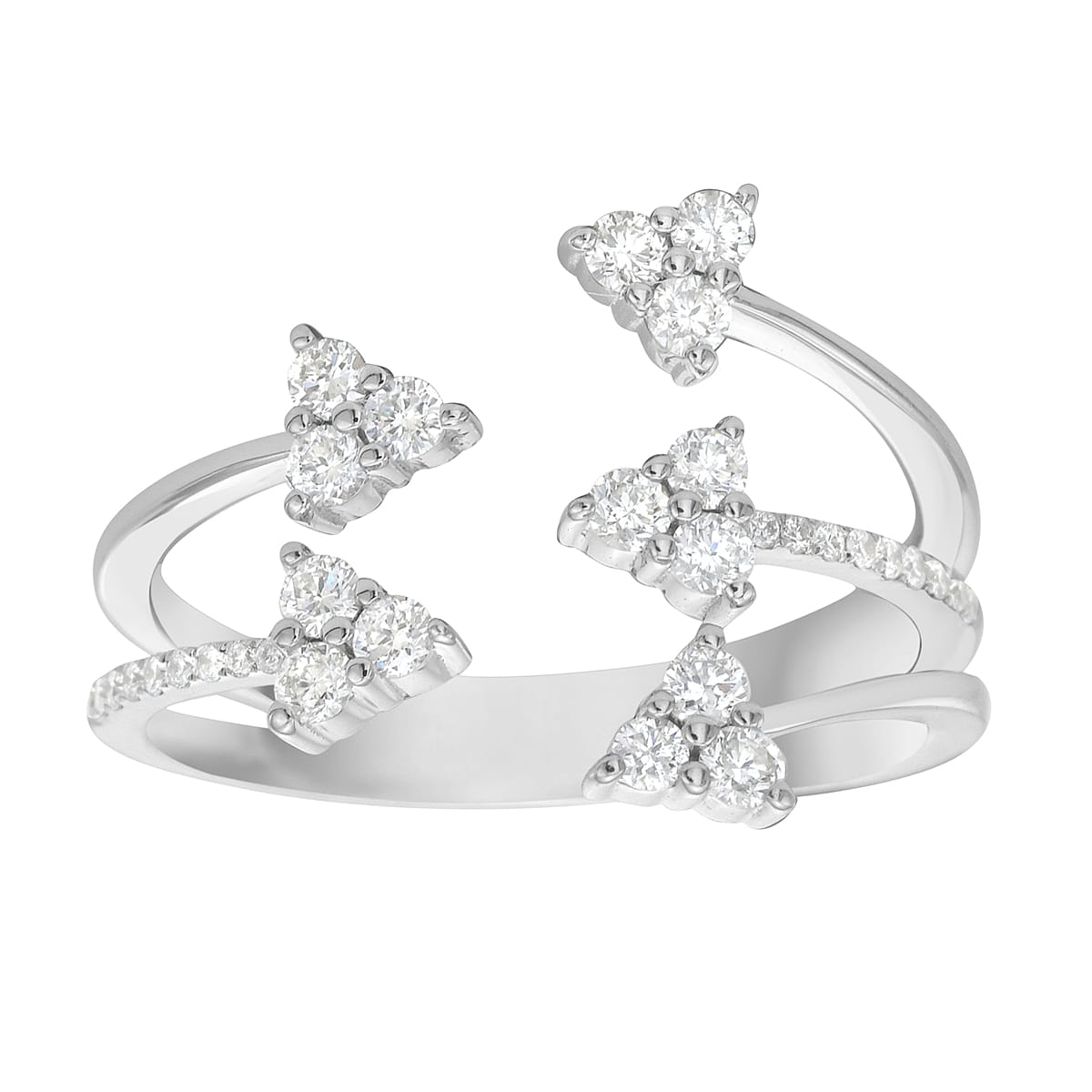14K White Gold Diamond Ring, 0.42ct