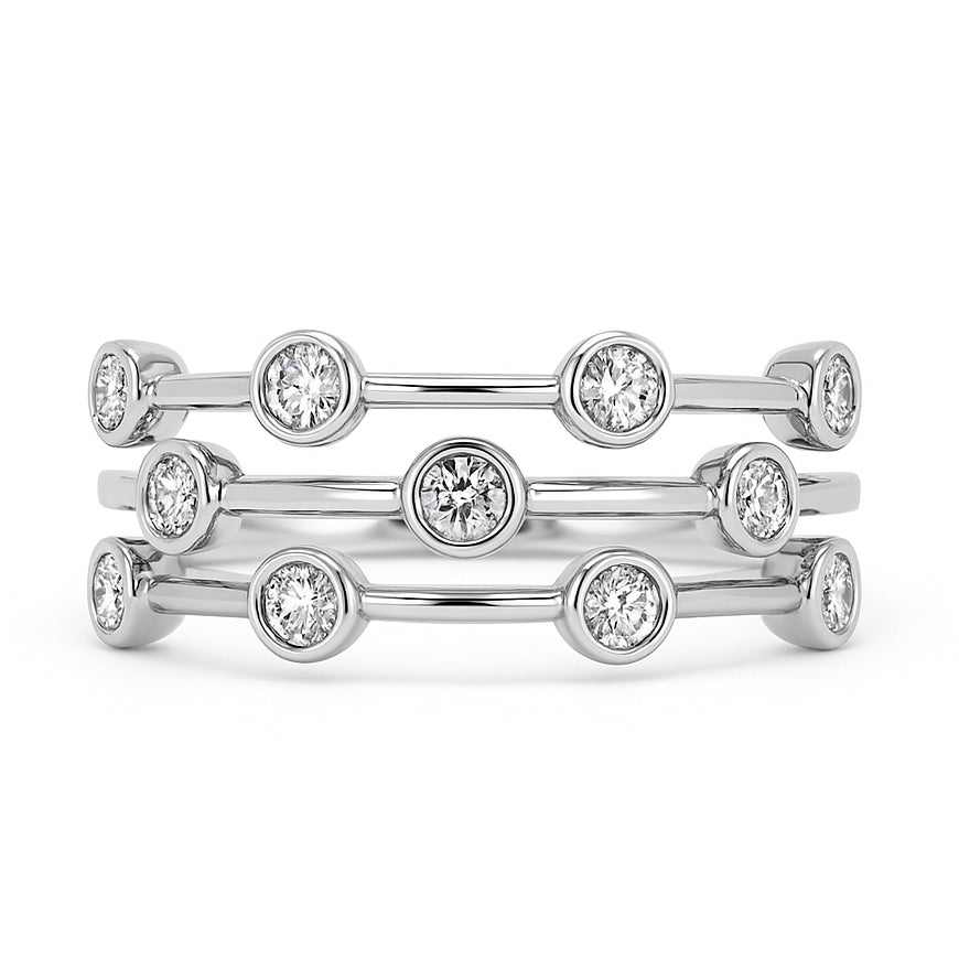 R056124 - Ring 18KW/5.0G 11RD-0.46CT
