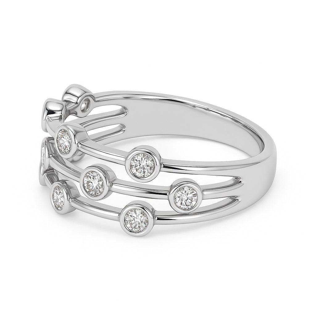R056124 - Ring 18KW/5.0G 11RD-0.46CT