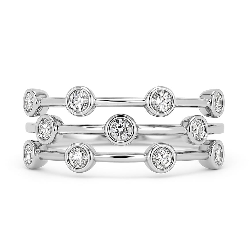 18K White Gold Diamond Ring, 0.46ct