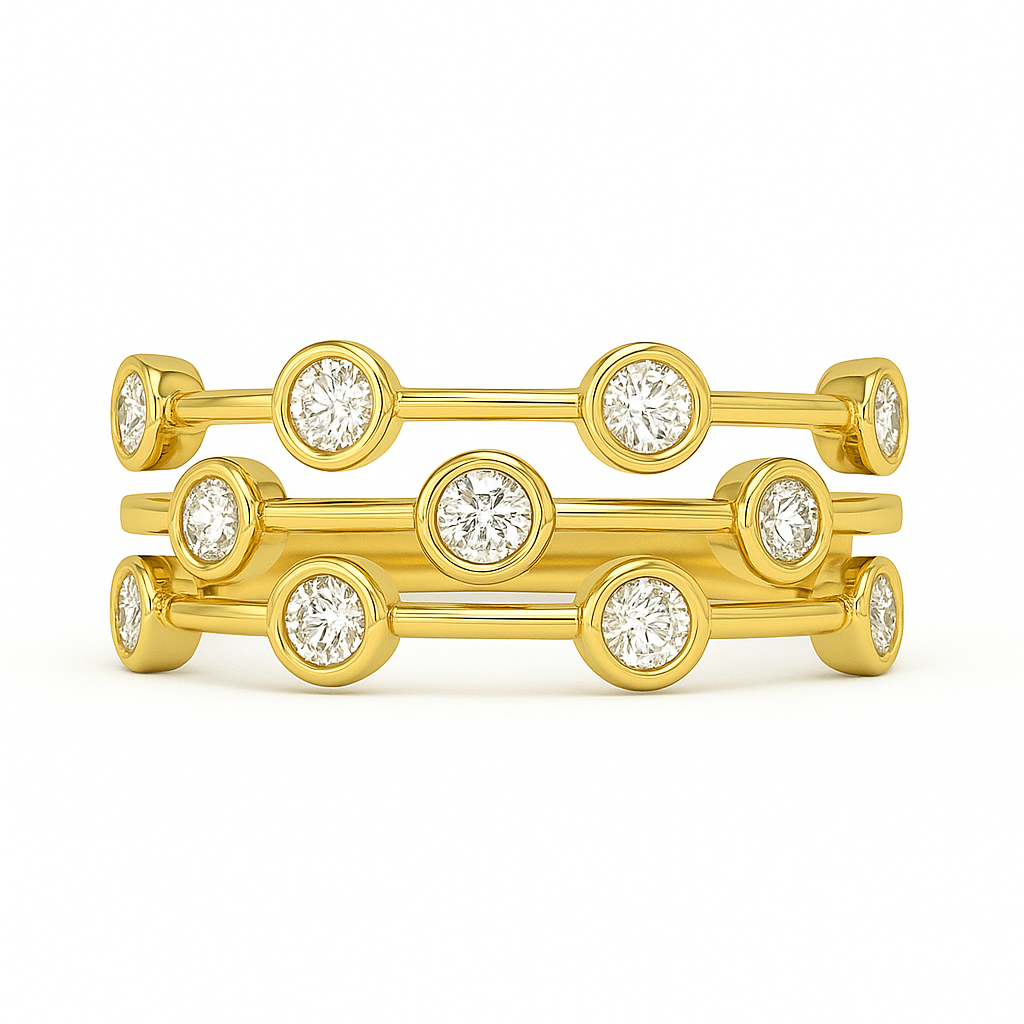 AR156124Y - Ring 14KY/3.2G 11RD-0.42CT