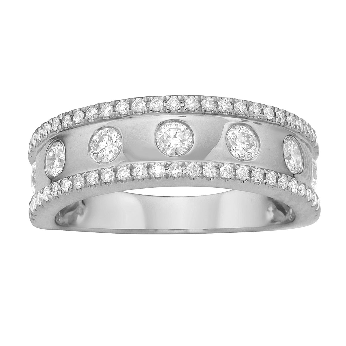 AR156166 - Ring 14KW/4.6G 7RD-0.44CT 54RD-0.21CT