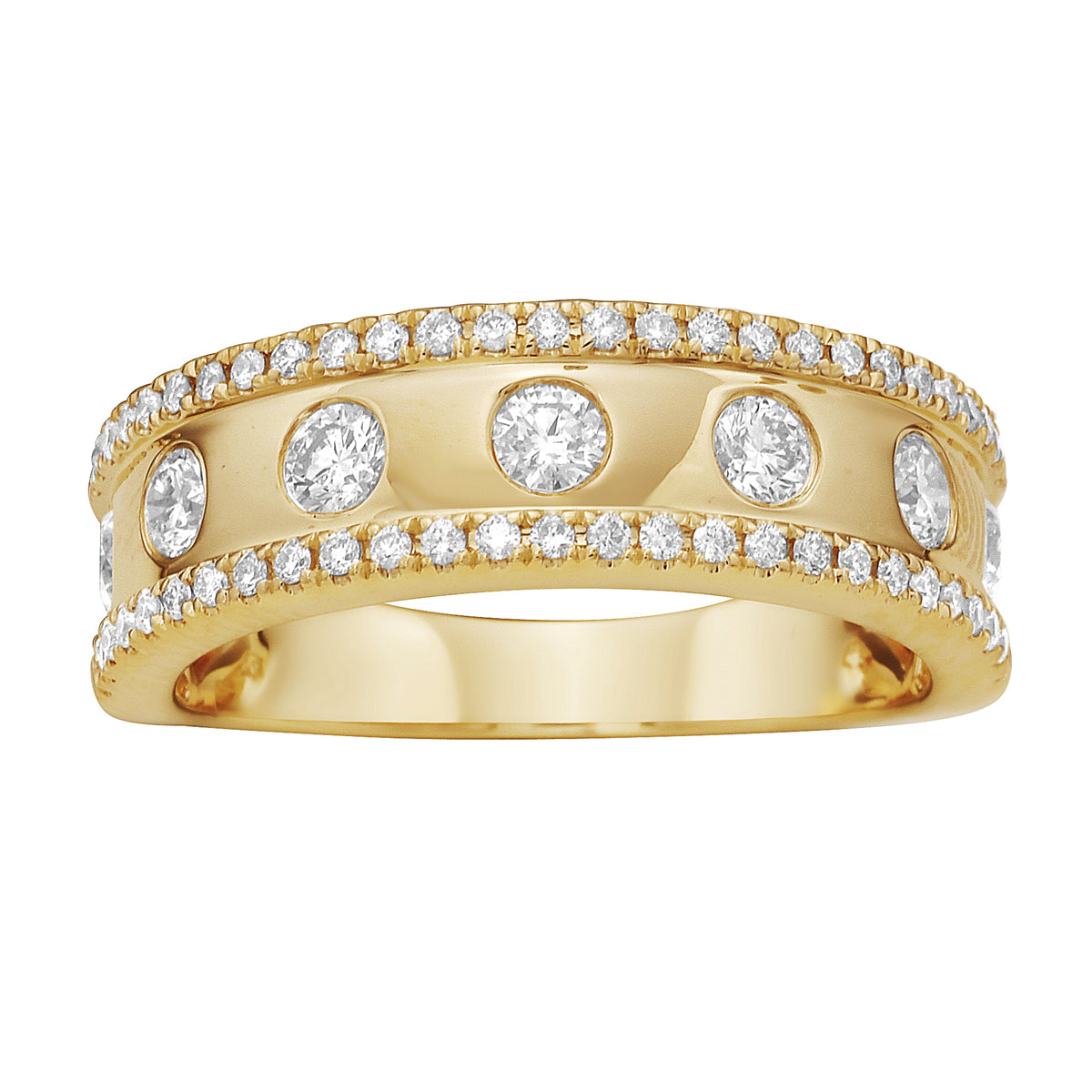 AR156166Y - Ring 14KY/4.6G 7RD-0.44CT 54RD-0.21CT