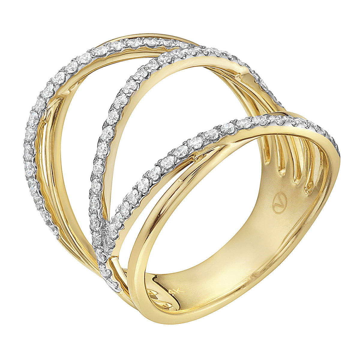 AR156411Y - Ring 14KY/6.3G 72RD-0.60CT